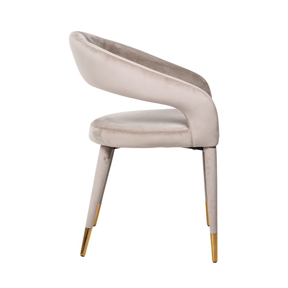 Product photograph of Richmond Gia Armchair Khaki Velvet from Olivia's.