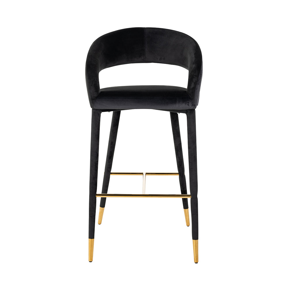 Product photograph of Richmond Gia Bar Stool In Anthracite Velvet from Olivia's.