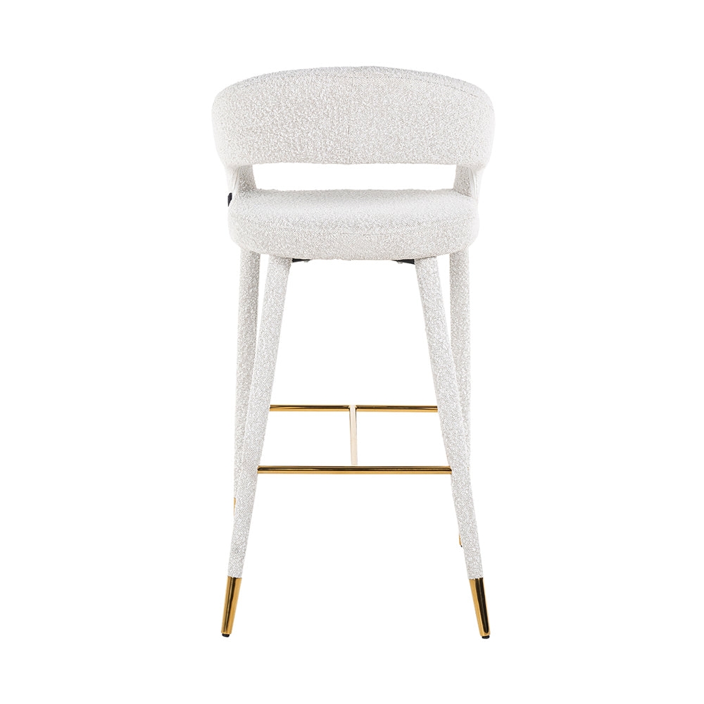 Product photograph of Richmond Gia Bar Stool In White Boucl from Olivia's.