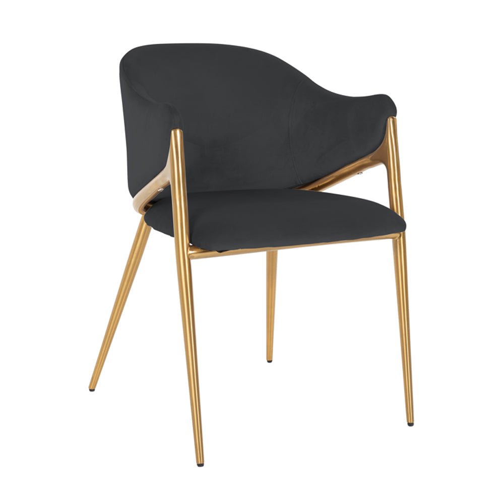 Product photograph of Richmond Gwen Chair Antracite Velvet from Olivia's