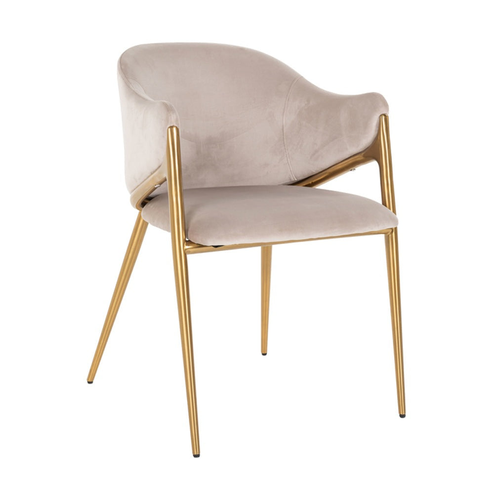 Product photograph of Richmond Gwen Chair Khaki Velvet from Olivia's