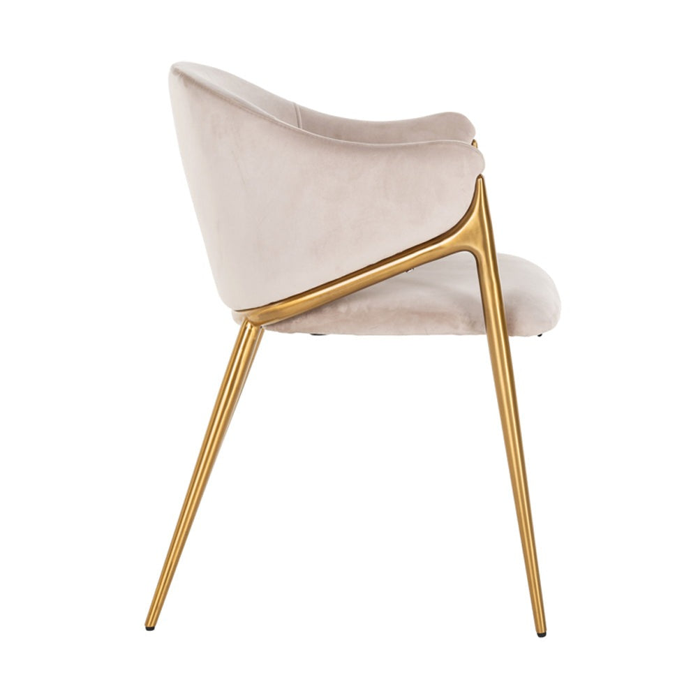 Product photograph of Richmond Gwen Chair Khaki Velvet from Olivia's.