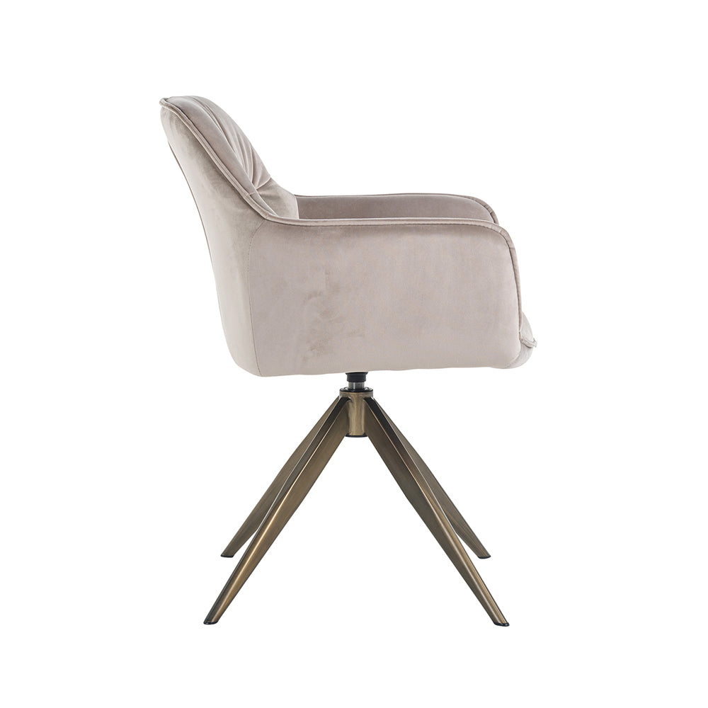 Product photograph of Richmond Aline Swivel Chair Khaki Velvet from Olivia's.