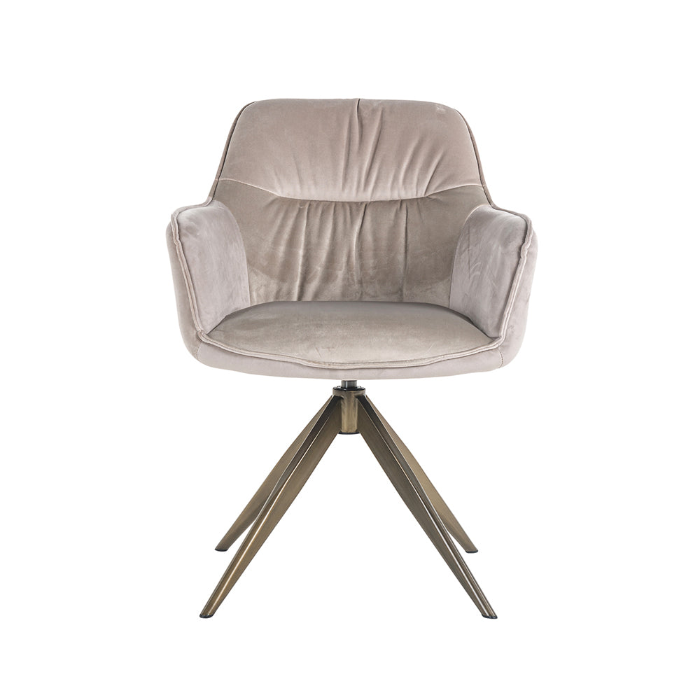 Product photograph of Richmond Aline Swivel Chair Khaki Velvet from Olivia's