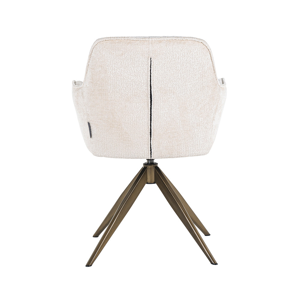 Product photograph of Richmond Aline Swivel Chair White Chenille Velvet from Olivia's.