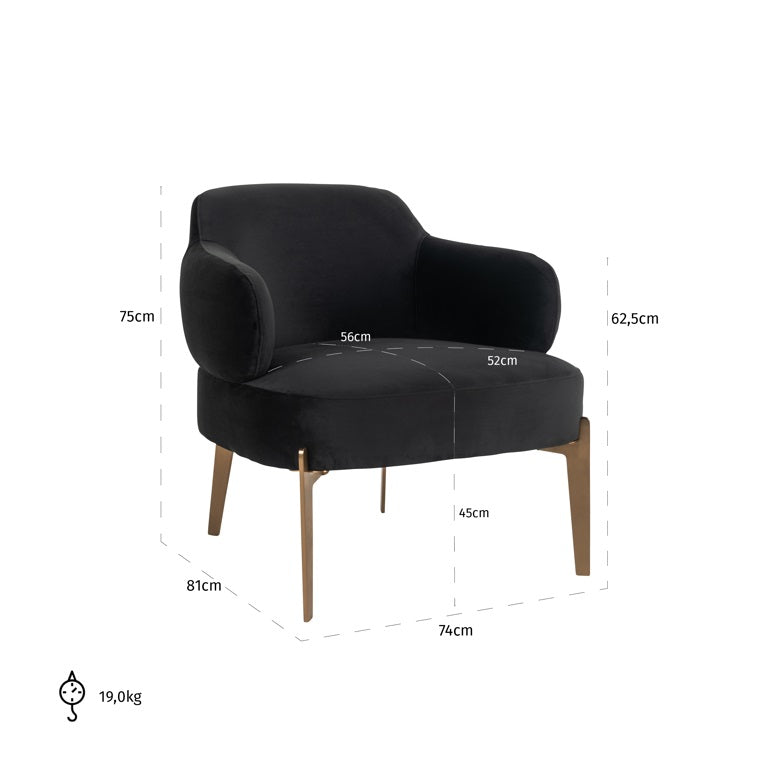 Product photograph of Richmond Venus Chair In Antracite Velvet from Olivia's.