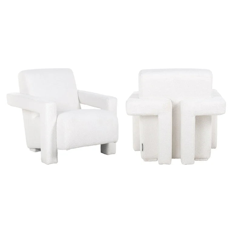Product photograph of Richmond Casey White Furry Chair from Olivia's.