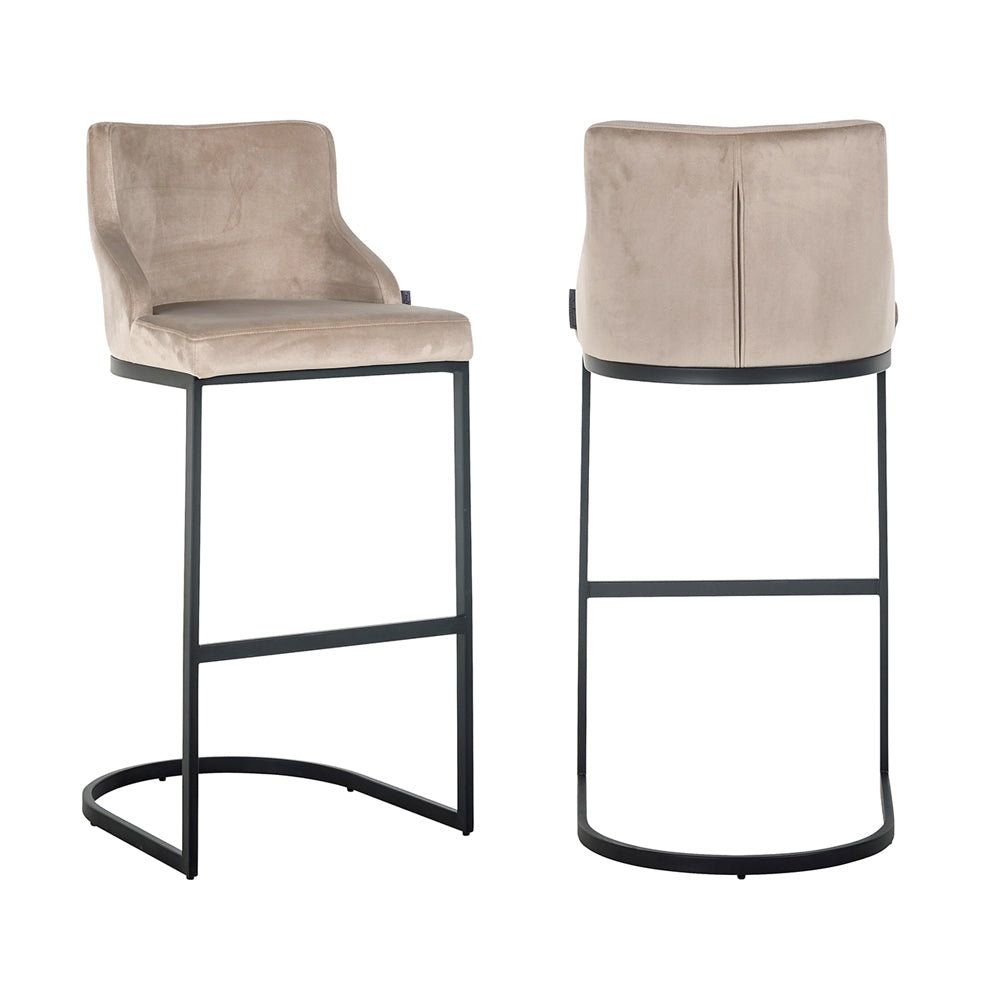 Product photograph of Richmond Bolton Bar Stool In Khaki Black from Olivia's