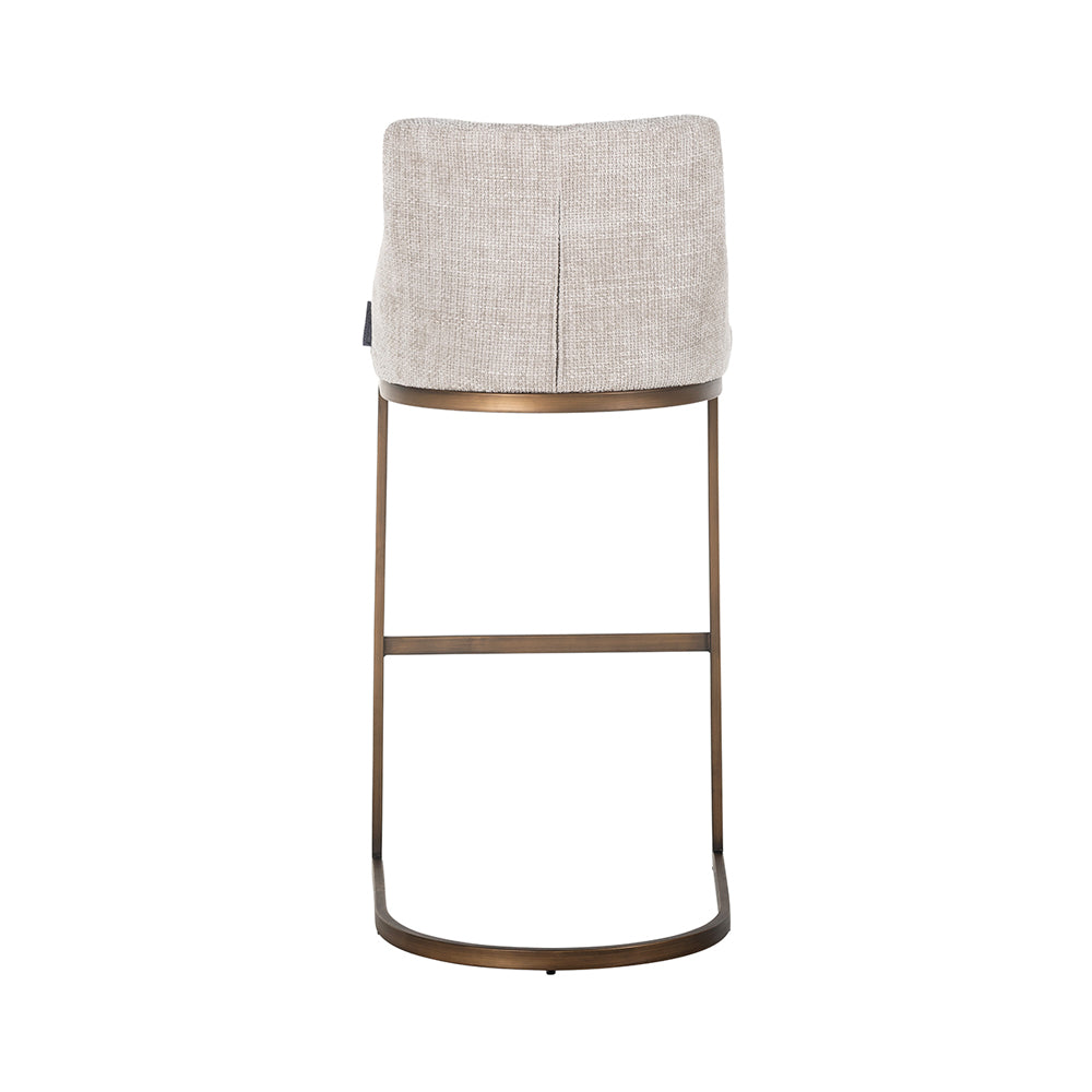 Product photograph of Do Not List Not Suitable For Uk Sale Richmond Bolton Bar Stool In Natural Renagade Brushed Gold - Non Fr from Olivia's.