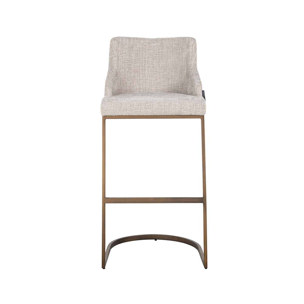 Product photograph of Do Not List Not Suitable For Uk Sale Richmond Bolton Bar Stool In Natural Renagade Brushed Gold - Non Fr from Olivia's.