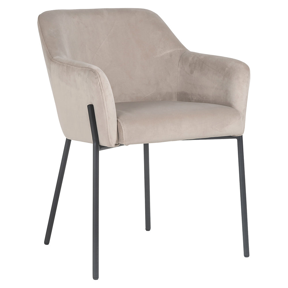 Product photograph of Richmond Fay Chair Khaki Velvet from Olivia's.