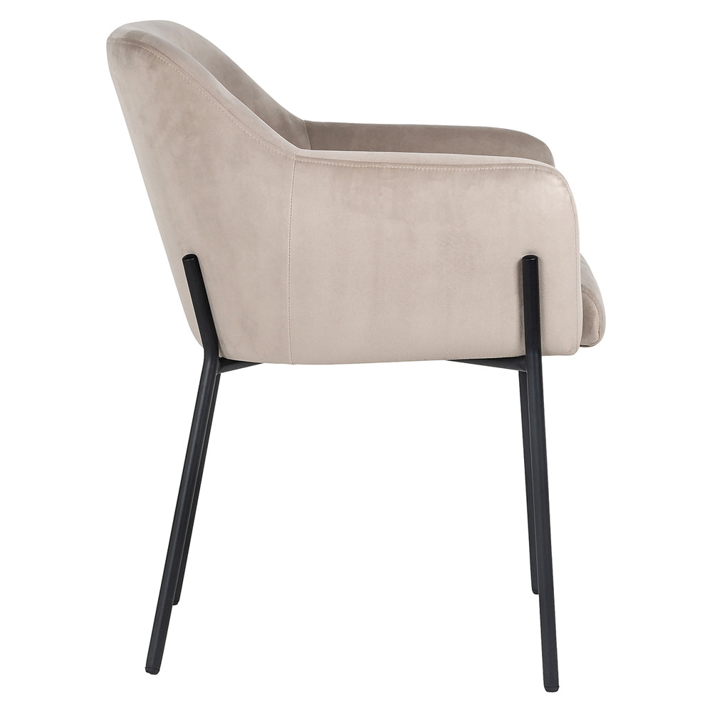 Product photograph of Richmond Fay Chair Khaki Velvet from Olivia's.