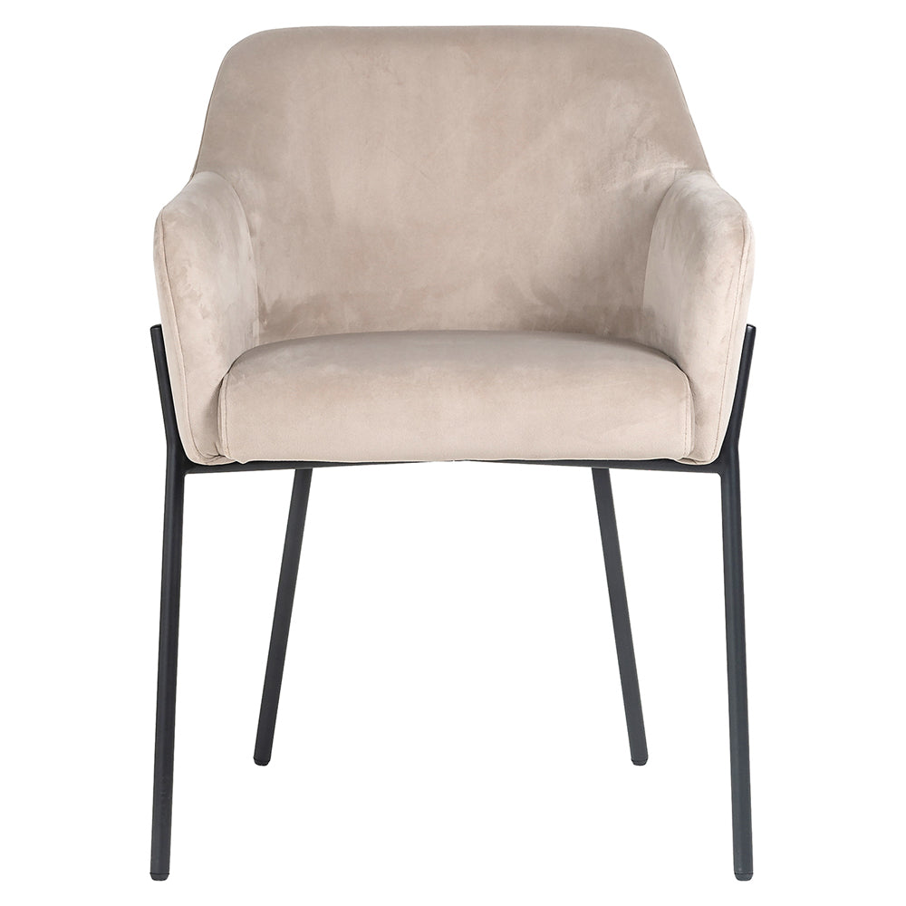 Product photograph of Richmond Fay Chair Khaki Velvet from Olivia's.