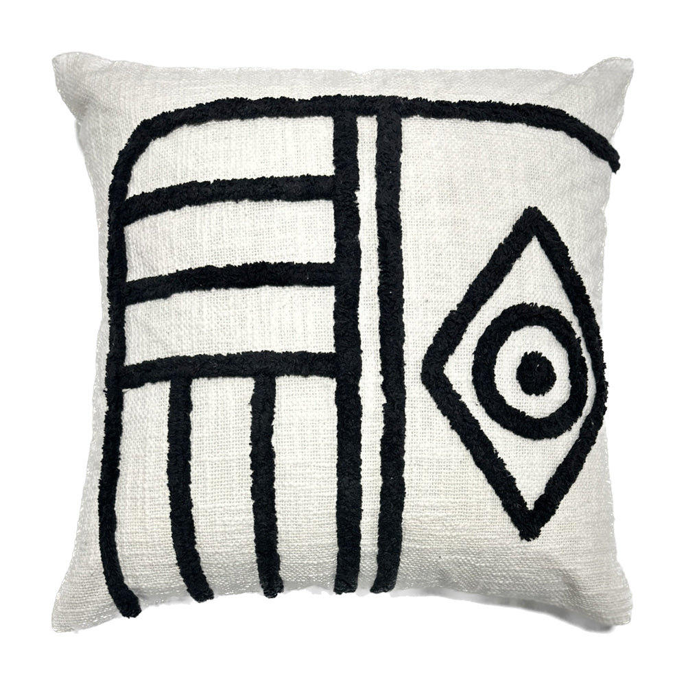 Malini Aankh Cushion In Black White