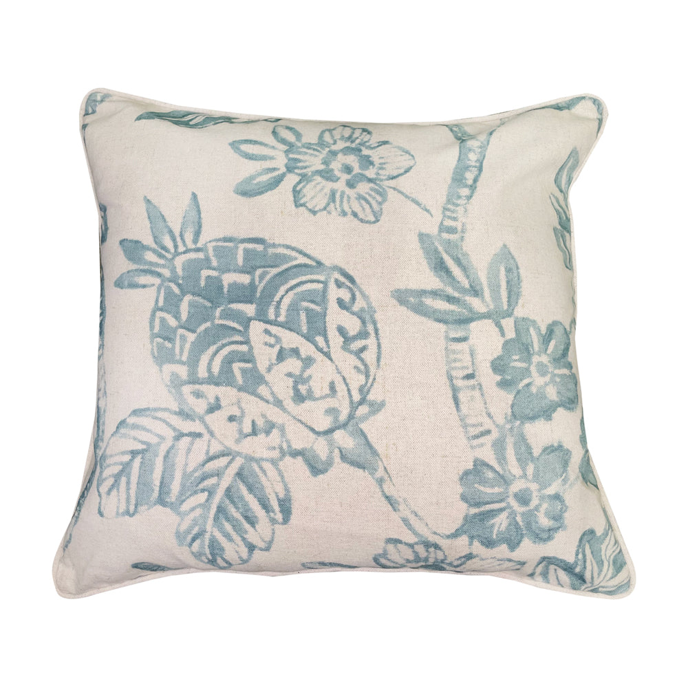 Product photograph of Malini Barcelona Cushion In Seafoam With Stripe Reverse from Olivia's
