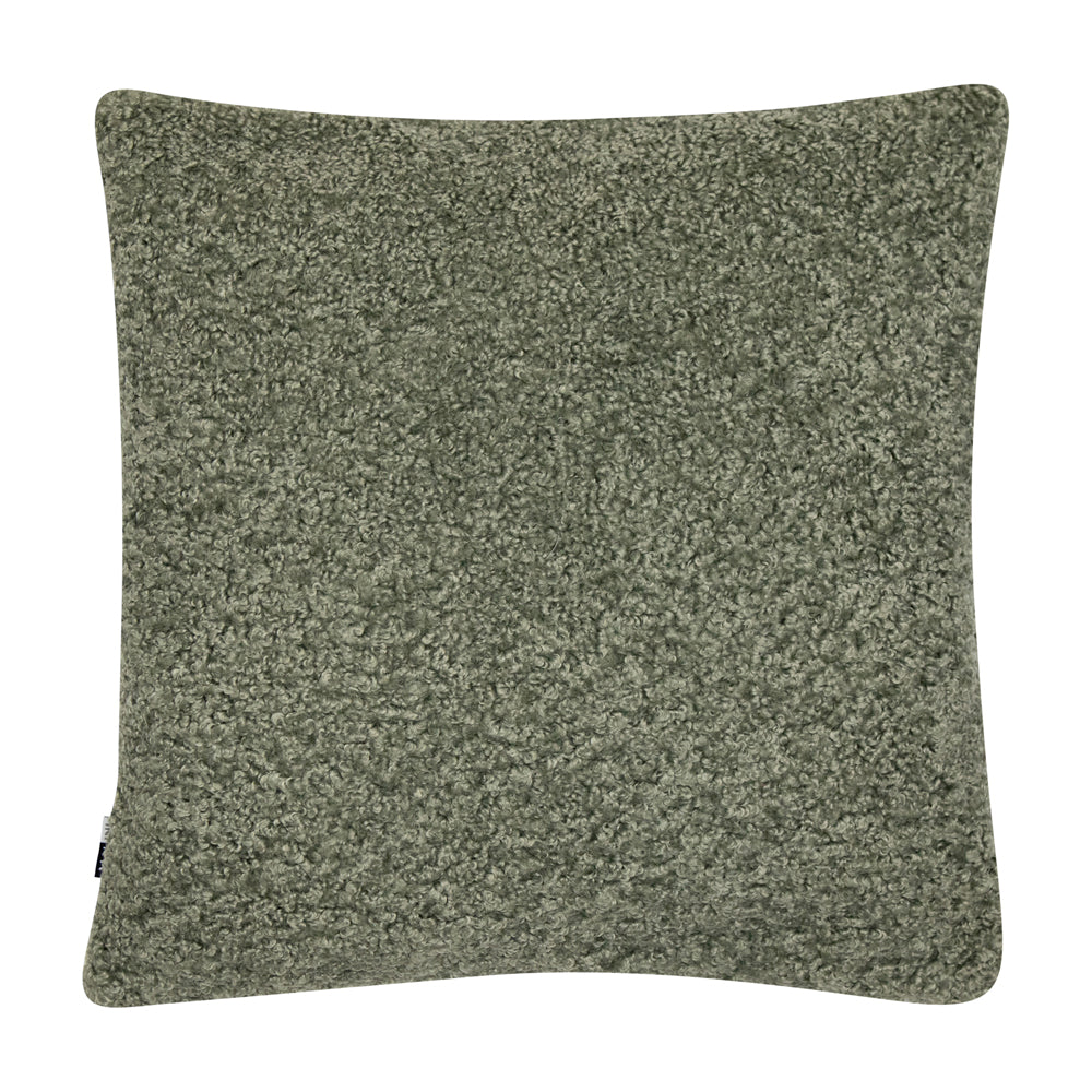 Malini Essence Cushion In Green Faux Fur