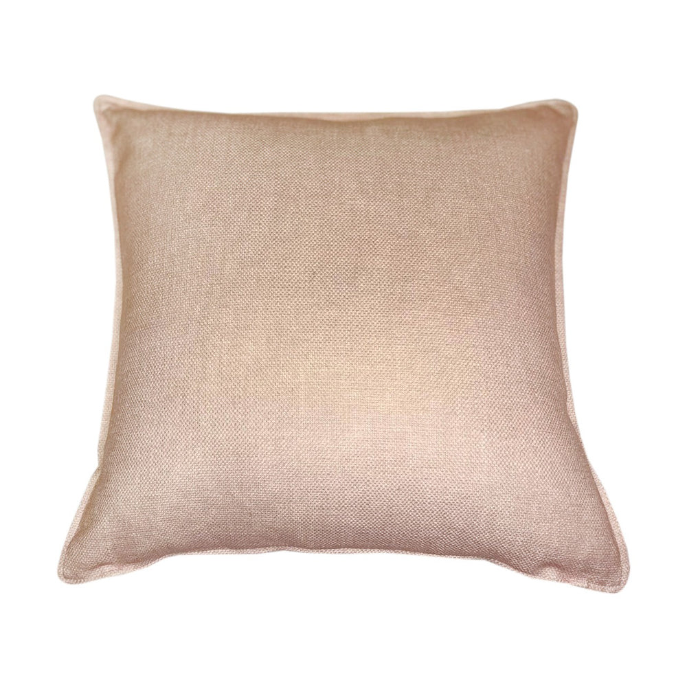 Malini Linea Faux Linen Cushion In Putty