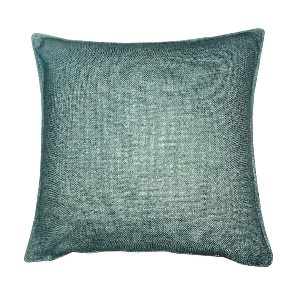 Product photograph of Malini Linea Faux Linen Cushion In Blue from Olivia's