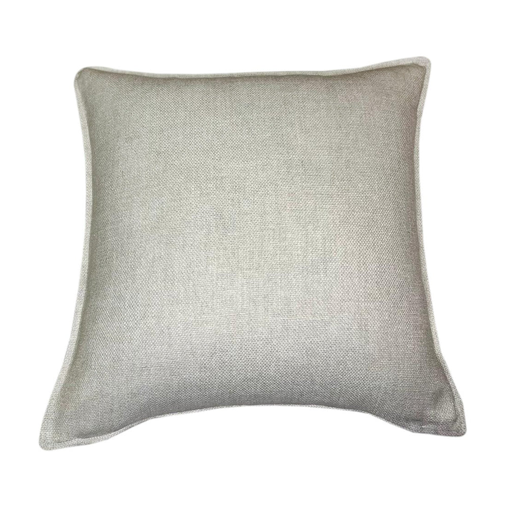 Malini Linea Faux Linen Cushion In Grey
