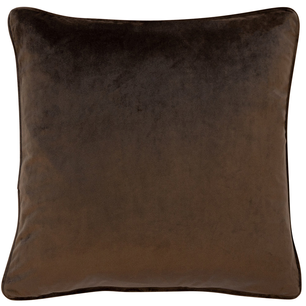 Product photograph of Malini Luxe Cushion Chocolate from Olivia's