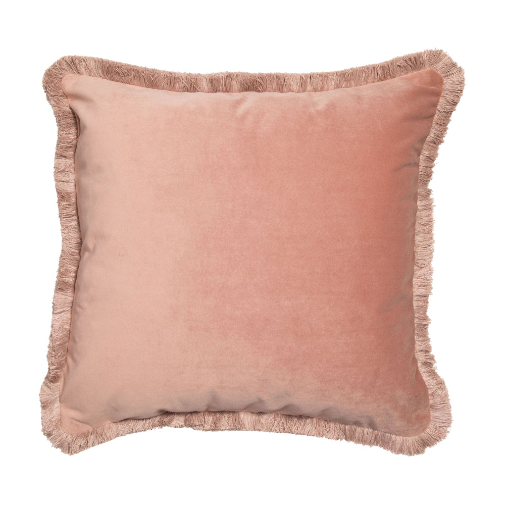 Malini Meghan Cushion In Pink With Fringe Detailing