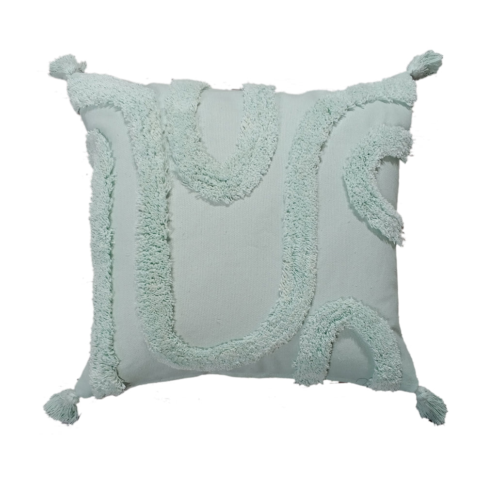 Product photograph of Malini Taj Woven Cushion In Mint from Olivia's