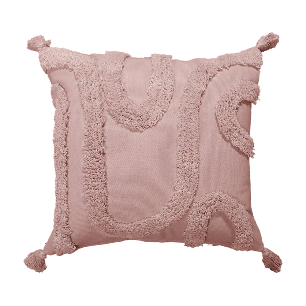 Product photograph of Malini Taj Woven Cushion In Pink from Olivia's