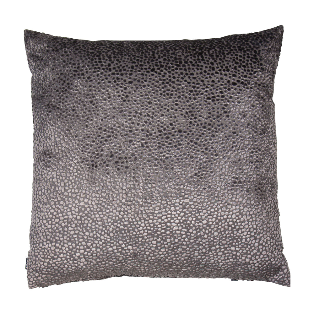 Malini Burnt Velvet Cushion In Silver 43 X 43cm