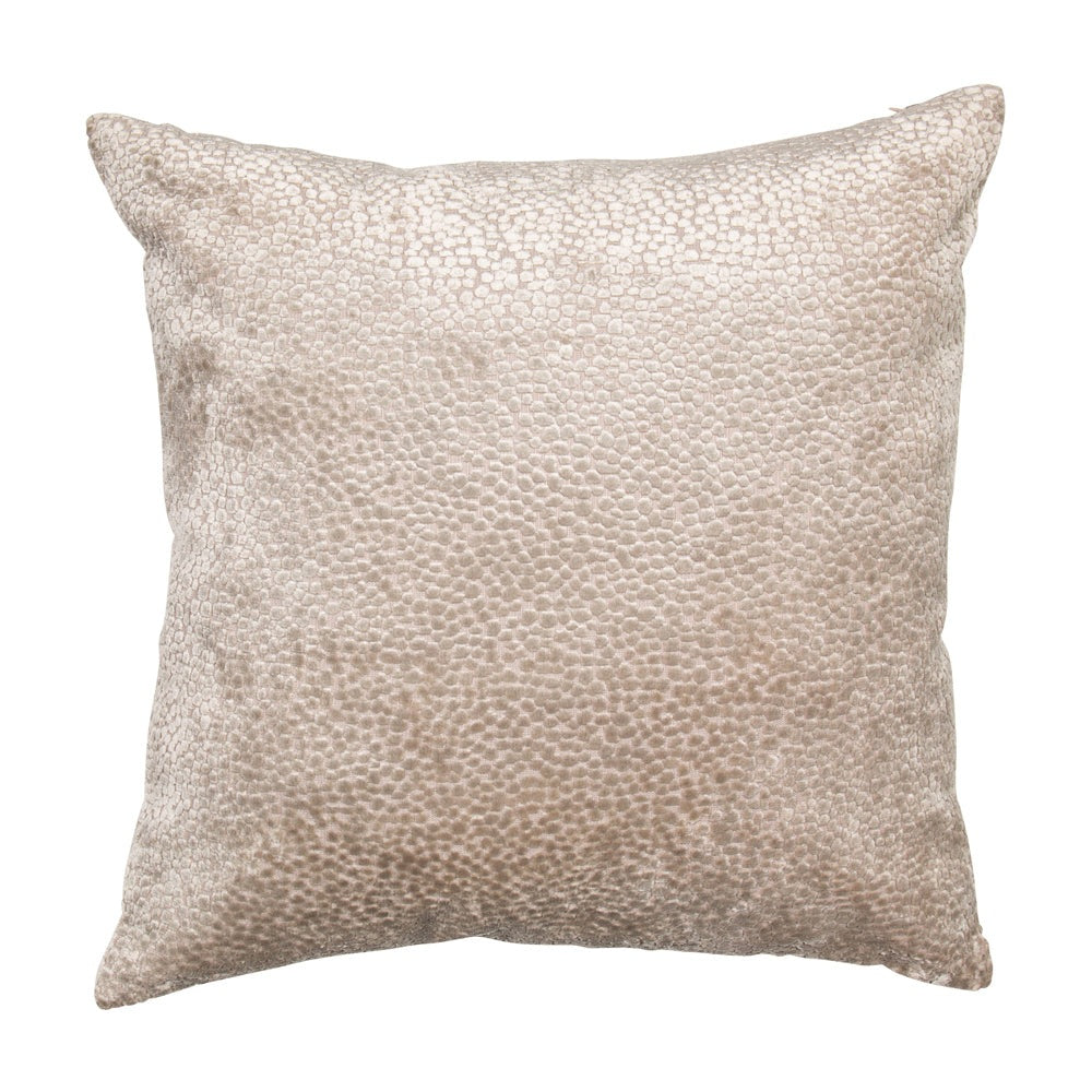 Product photograph of Malini Burnt Velvet Cushion In Taupe - 43 X 43cm from Olivia's