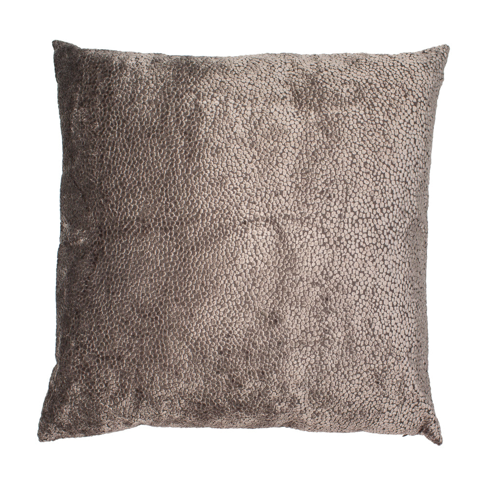 Malini Burnt Velvet Cushion In Truffle 43 X 43cm