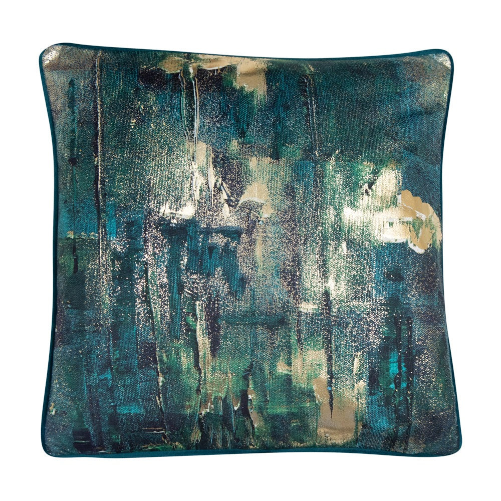 Malini Lush Printed Cushion In Green