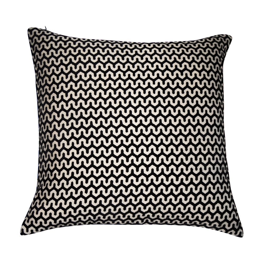 Product photograph of Malini Oslo Cushion In Black Large from Olivia's.