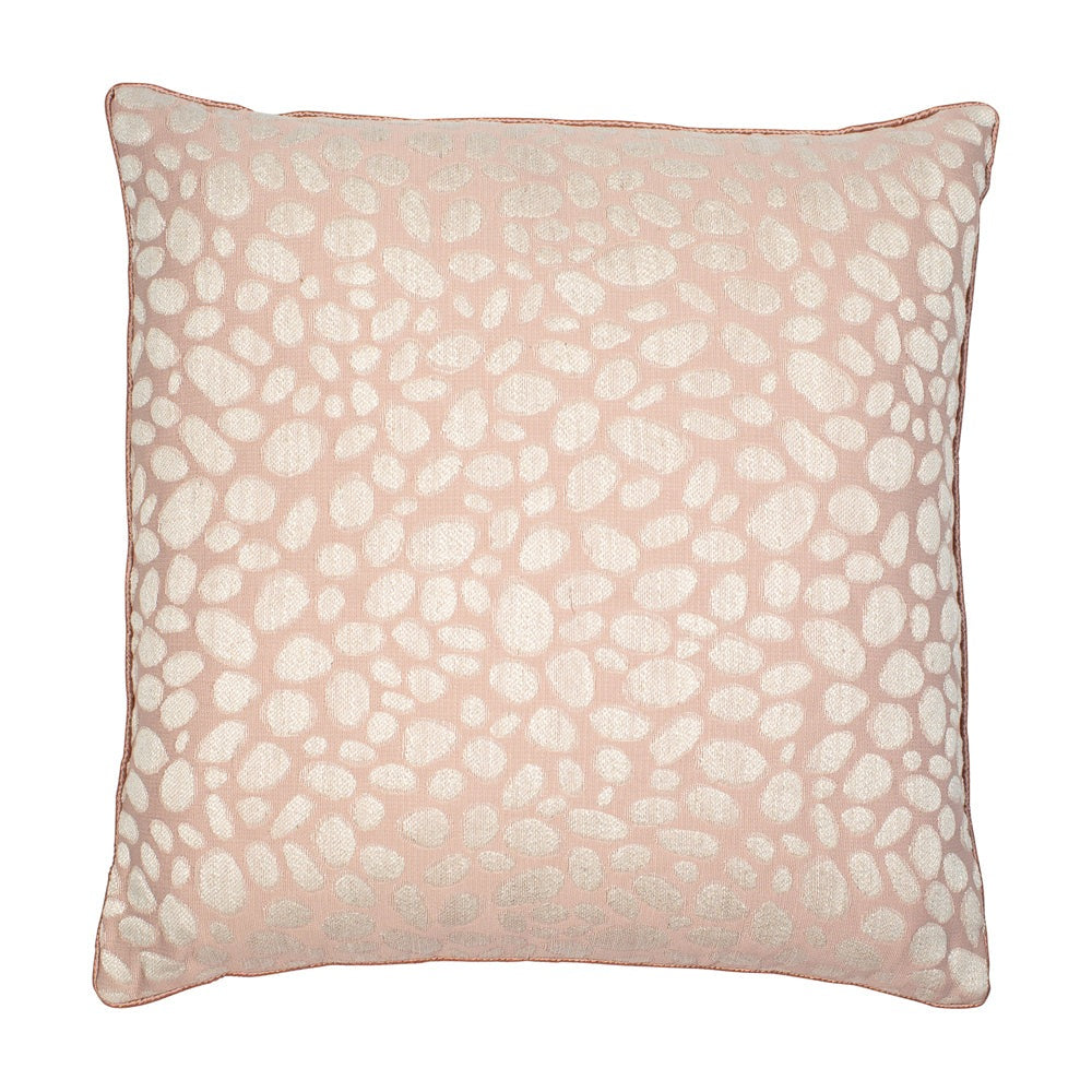 Malini Pebble Weave Cushion In Blush 43 X 43cm