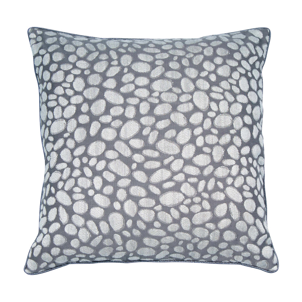 Product photograph of Malini Pebble Weave Cushion In Grey - 43 X 43cm from Olivia's