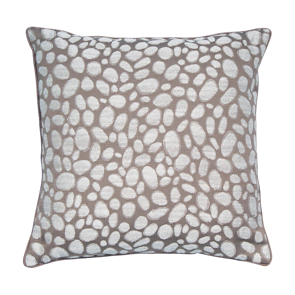 Product photograph of Malini Pebble Weave Cushion In Taupe - 43 X 43cm from Olivia's