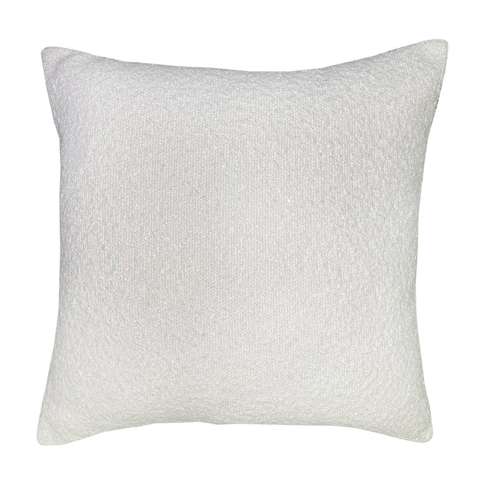 Product photograph of Malini Rubble Boucle Cushion In Ivory from Olivia's