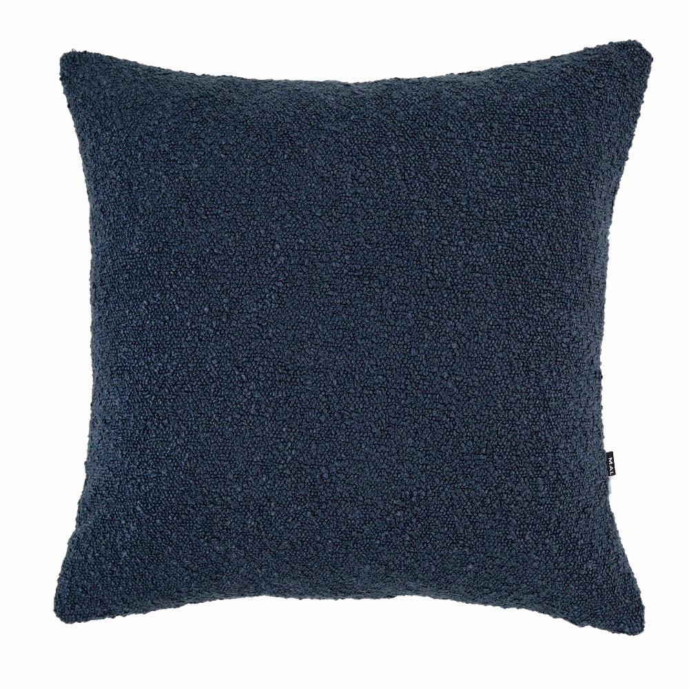 Product photograph of Malini Rubble Boucle Cushion In Navy from Olivia's