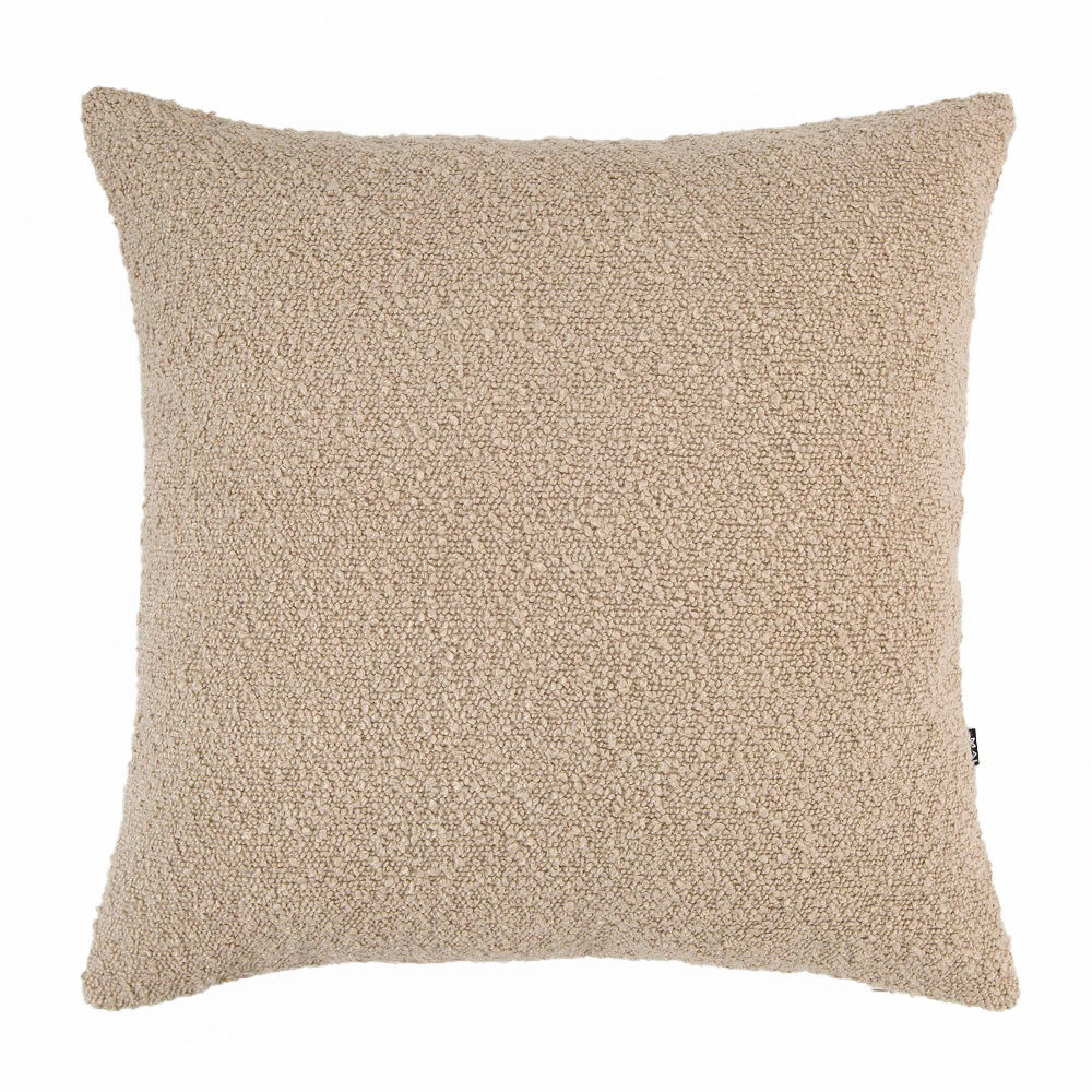 Product photograph of Malini Rubble Boucle Cushion In Taupe from Olivia's
