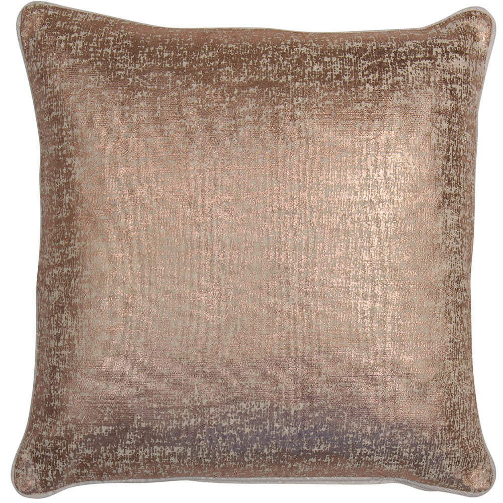 Product photograph of Malini Shimmer Cushion Rosegold Outlet from Olivia's