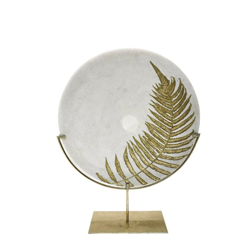 Product photograph of Mindy Brownes Gold Leaf Circle Decor from Olivia's