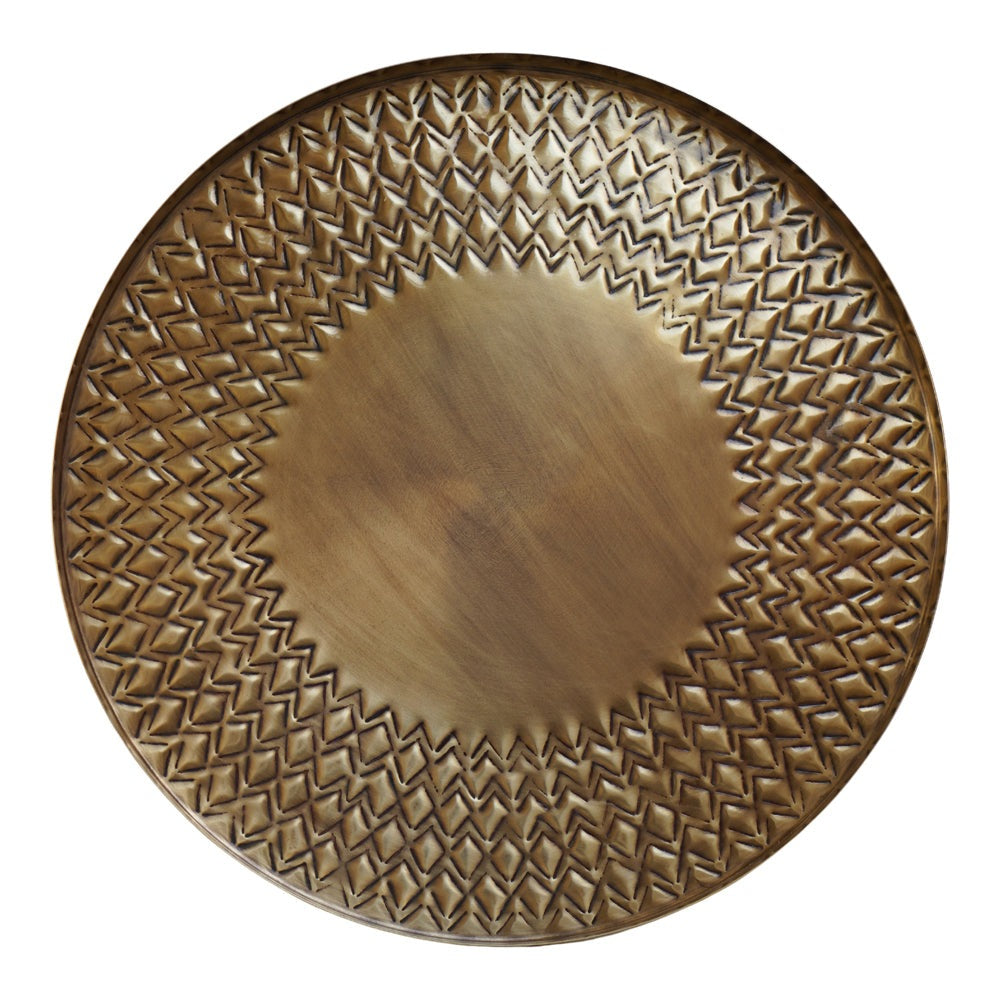 Product photograph of Ivyline Solis Embossed Tray In Gold from Olivia's