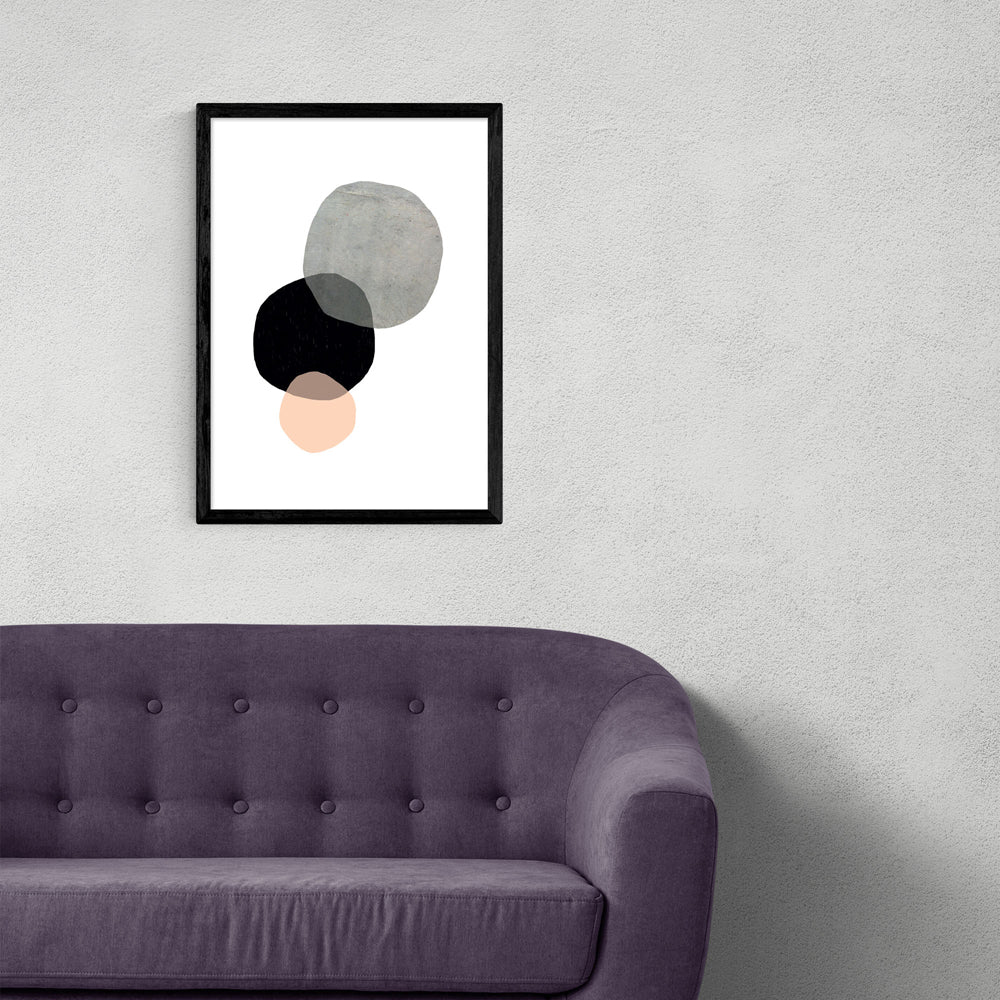 Product photograph of Circles By Seventy Tree - A3 Black Framed Art Print from Olivia's