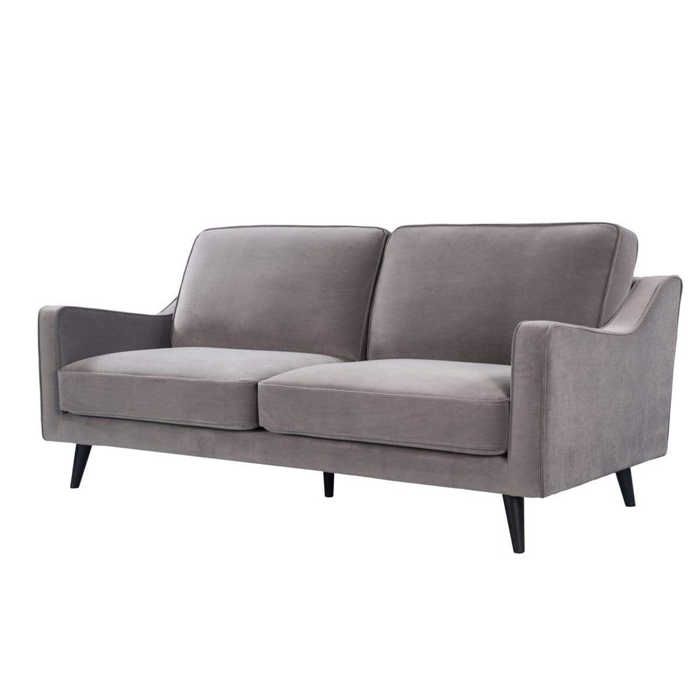 Product photograph of Twenty10 Designs Daffy Stone Grey Velvet 2 5 Seat Sofa from Olivia's.