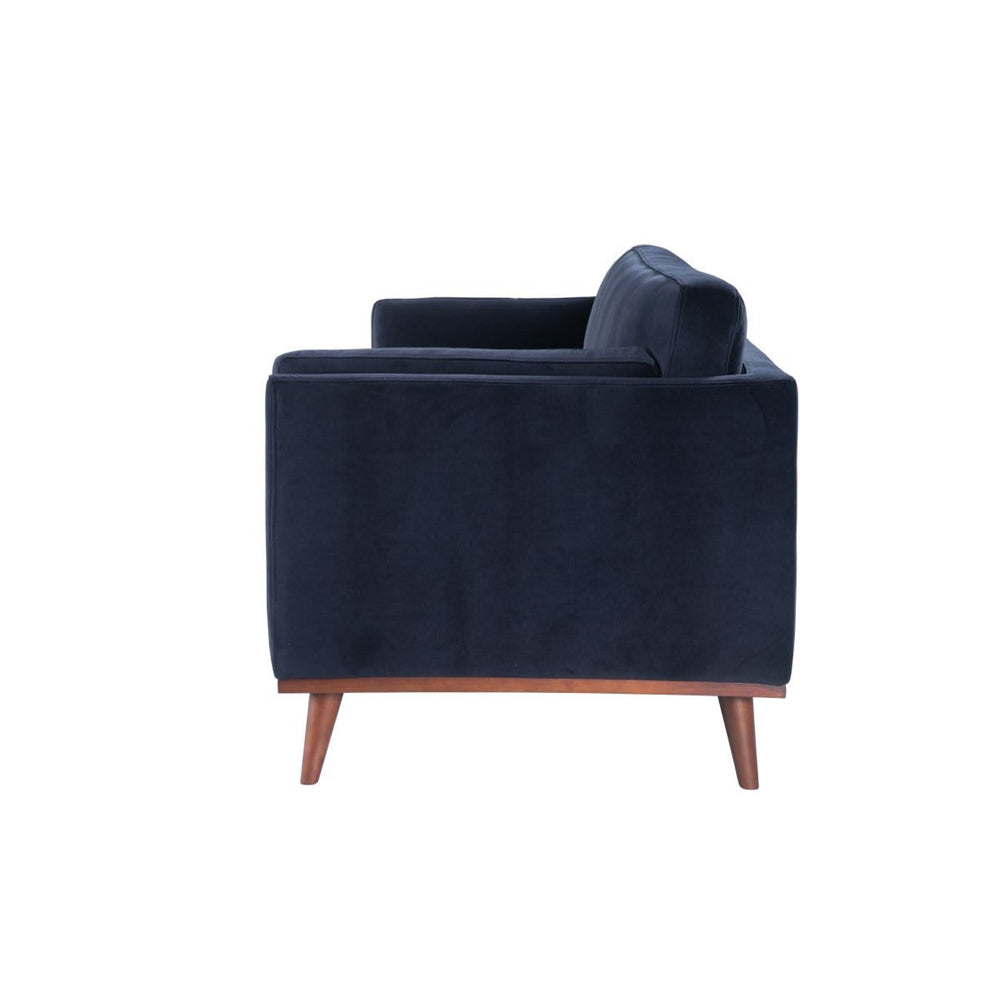Product photograph of Twenty10 Designs Mickey Velvet 2 Seat Sofa Blue from Olivia's.