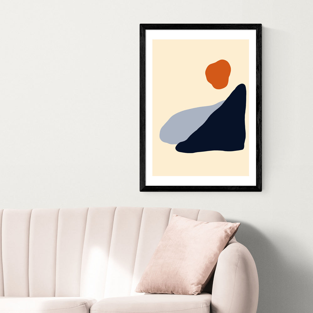 Product photograph of Cornwall By Sifa Mustafa - A2 Black Framed Art Print from Olivia's