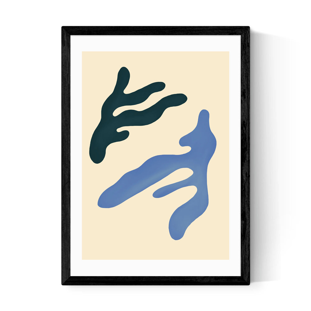 Product photograph of Seaweed By Sifa Mustafa - A2 Black Framed Art Print from Olivia's