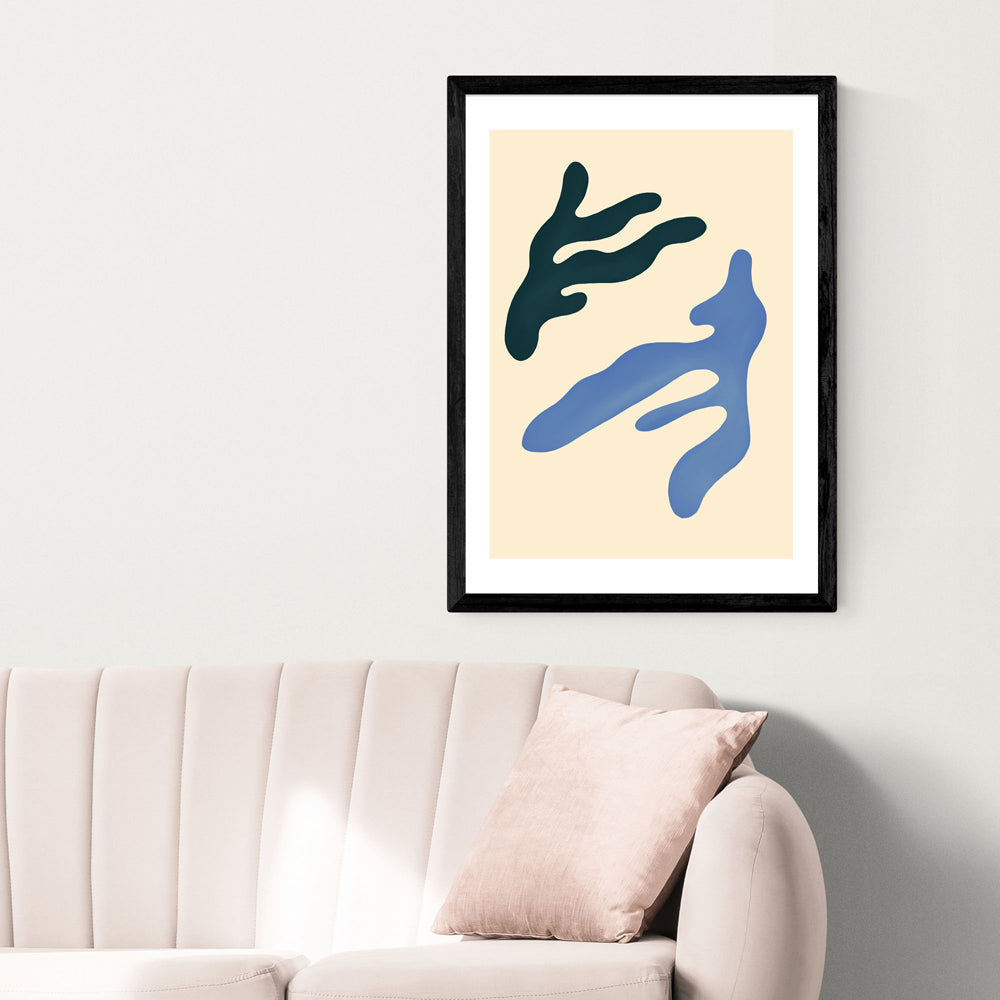 Product photograph of Seaweed By Sifa Mustafa - A2 Black Framed Art Print from Olivia's.