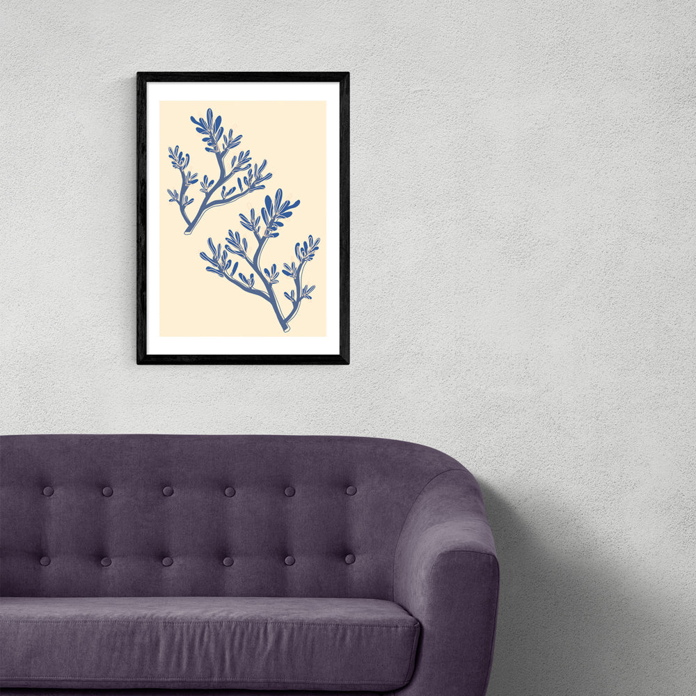 Product photograph of Seaweed Study By Sifa Mustafa - A3 Black Framed Art Print from Olivia's.