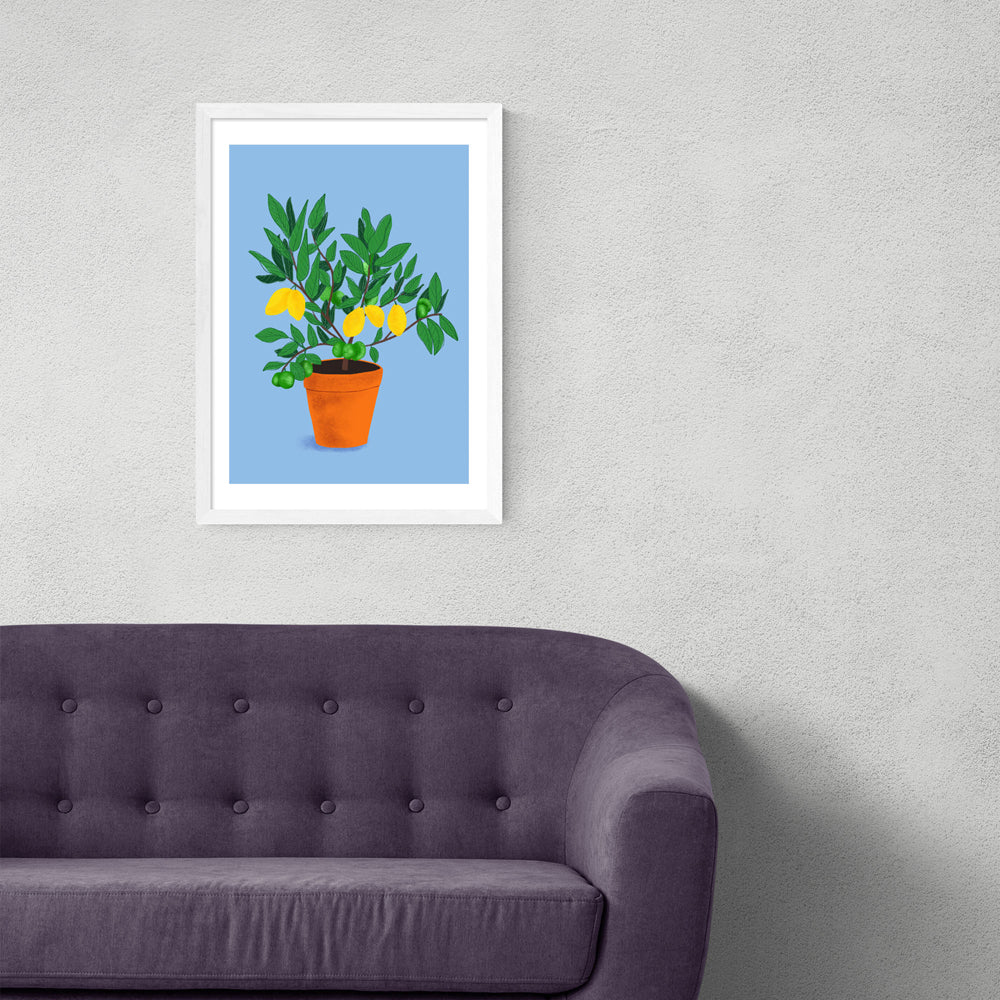 Product photograph of When Life Gives You Lemons By Sifa Mustafa - A3 White Framed Art Print from Olivia's