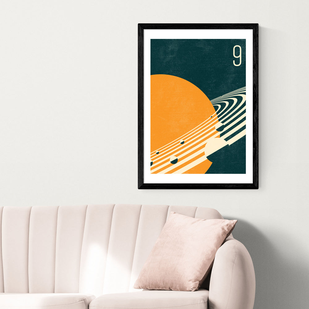 Product photograph of Planet 9 By Simon C Page - A2 Black Framed Art Print from Olivia's